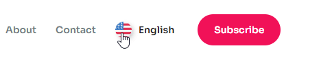 Subscribe button and English language option