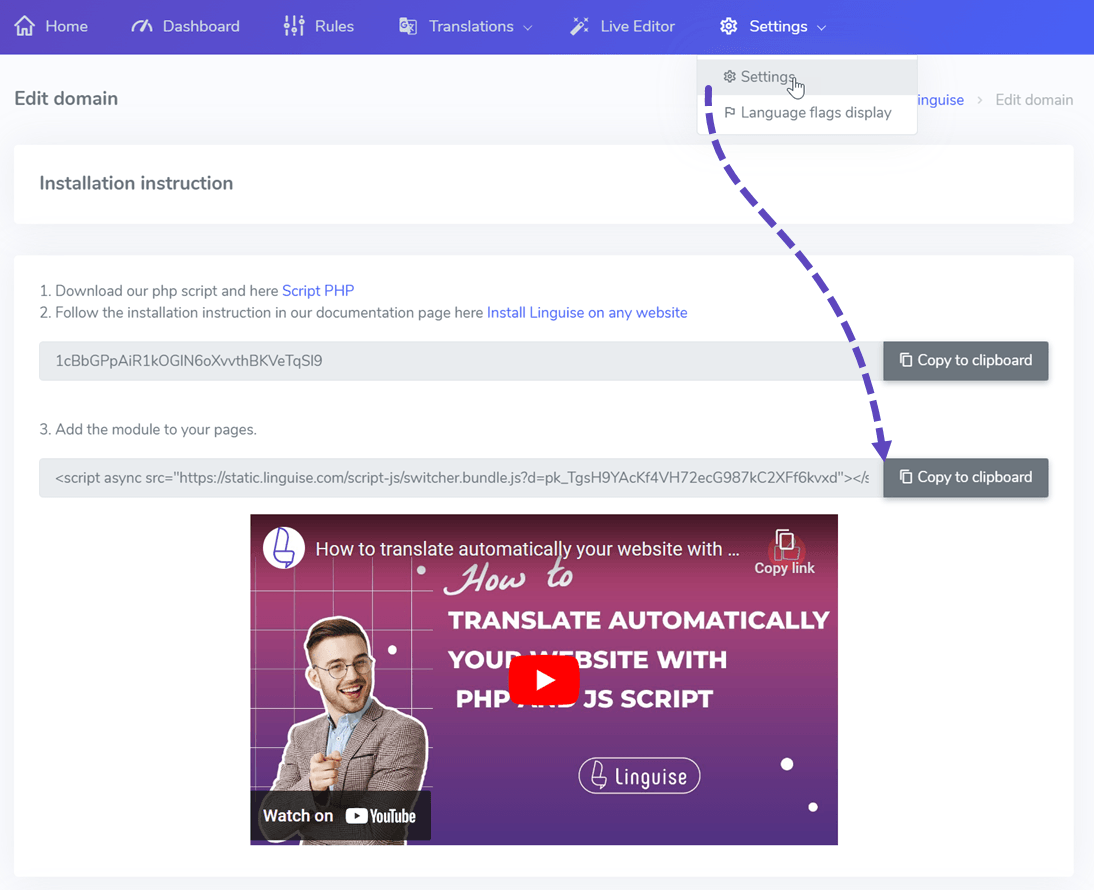 tutorial on translating website with php script