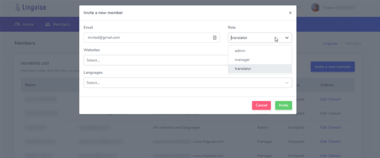 Modal popup window for adding a new item. The window has a white background with a blue bar at the top.