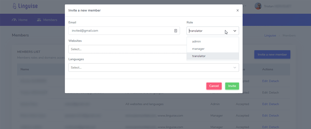Modal popup window for adding a new item. The window has a white background with a blue bar at the top.