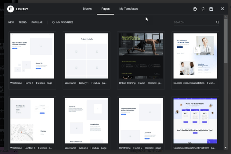A dark webpage with multiple thumbnail images