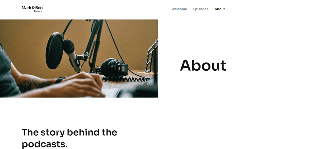 Microscopic image with text overlay, story behind podcasts
