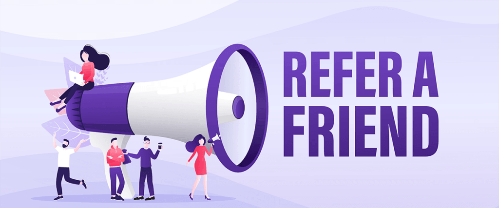Refer a friend and get rewards. Share the offer with others.