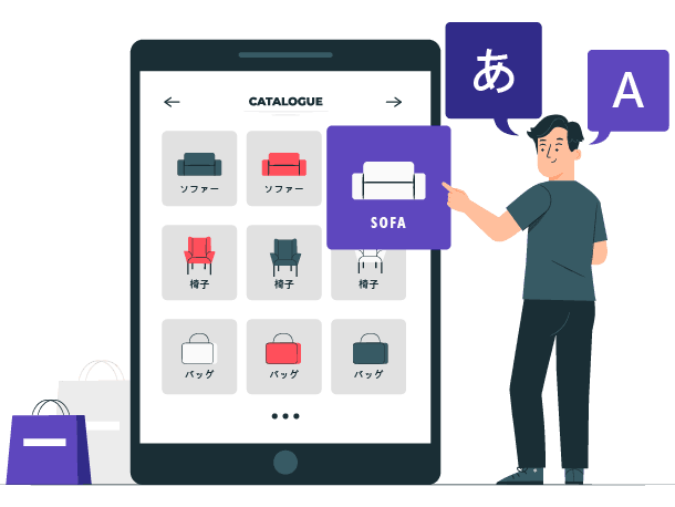 Person interacting with a large smartphone, selecting items.