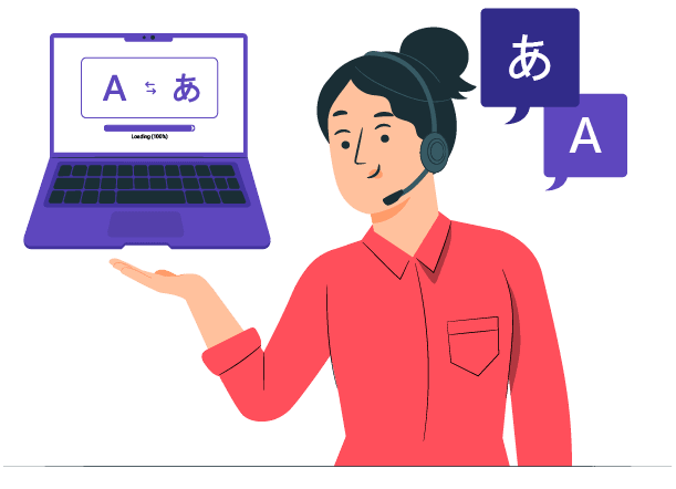 Female teacher wearing a headset presenting a math lesson on a laptop. The lesson appears to be online.