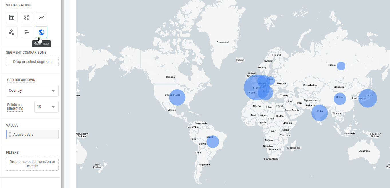 A world map with various blue location markers. The map appears to be interactive.