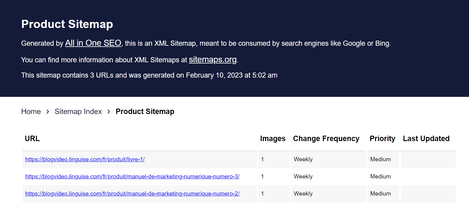 Como traduzir sitemaps XML do All in One SEO