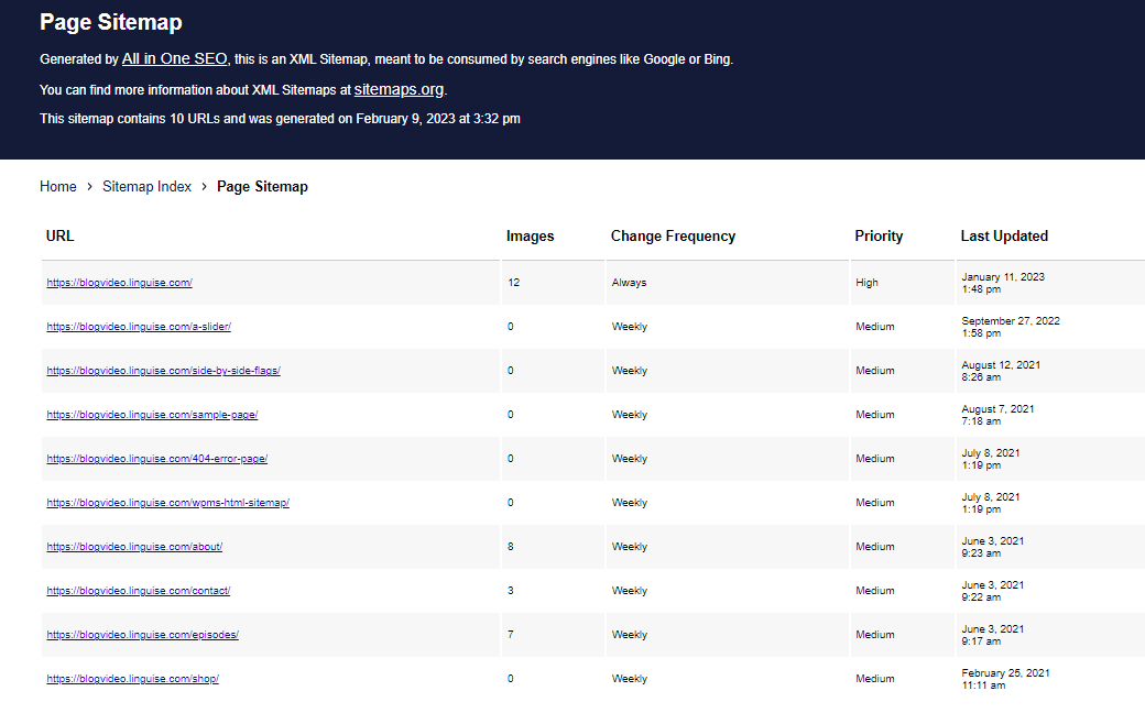 Como traduzir sitemaps XML do All in One SEO