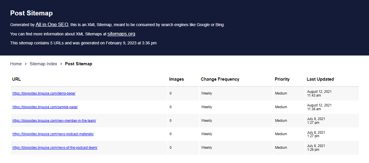 Como traduzir sitemaps XML do All in One SEO