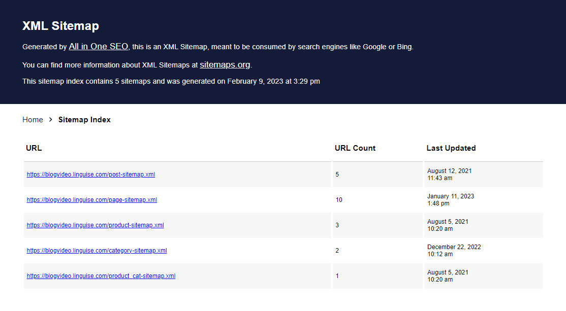 Como traduzir sitemaps XML do All in One SEO