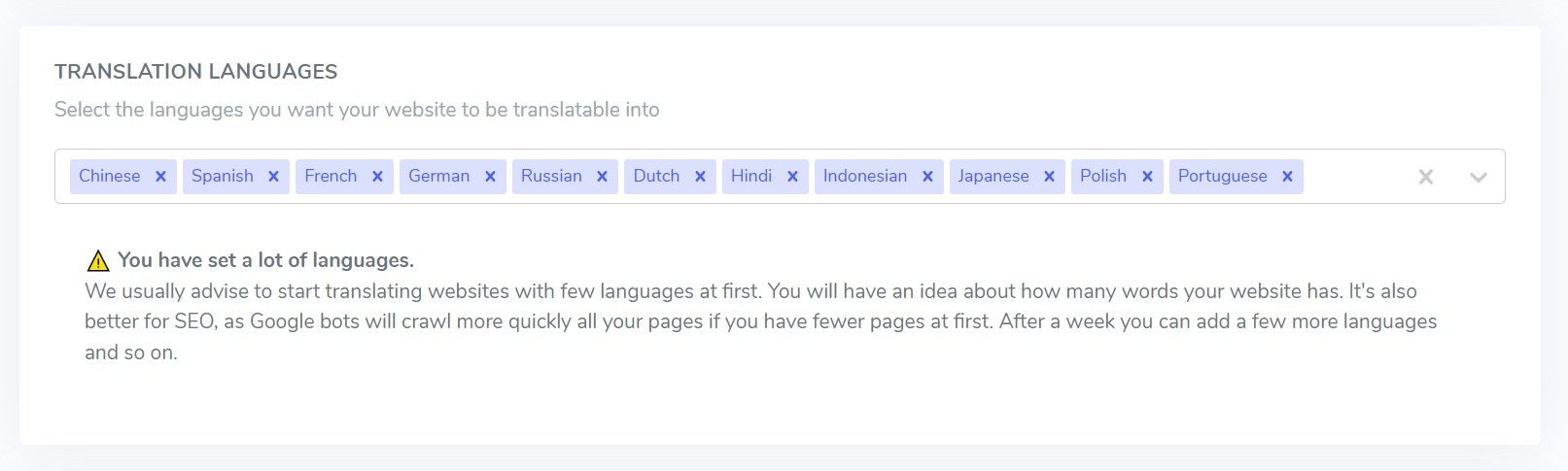 Website translation landing page, learn more about translation services.