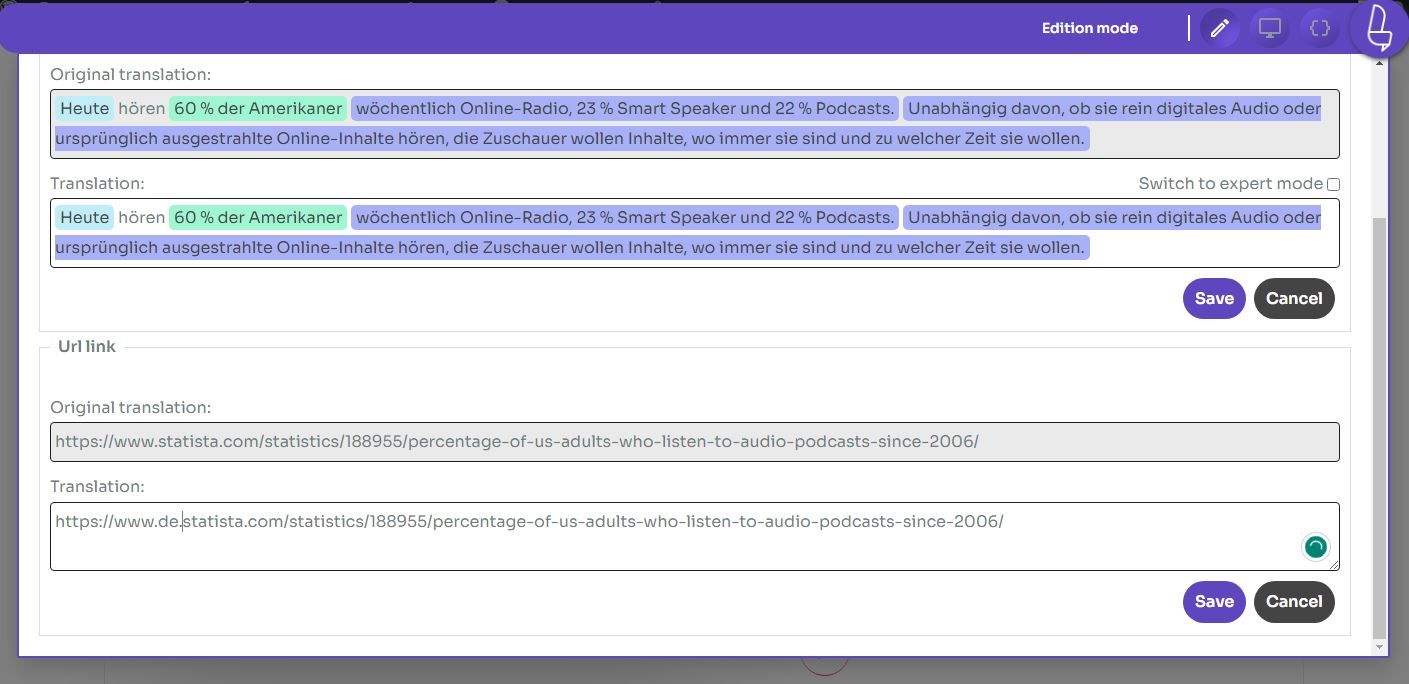 website screenshot with text boxes and buttons