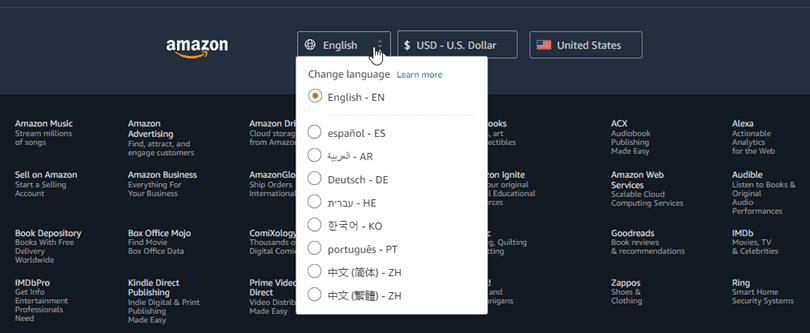 A screenshot of a black website with white text and checkboxes.