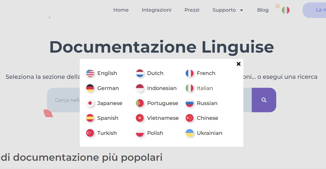 Selecione um idioma para a documentação