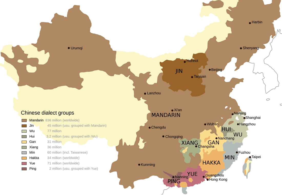 A map showing Chinese tourist groups. This map appears to highlight popular destinations.