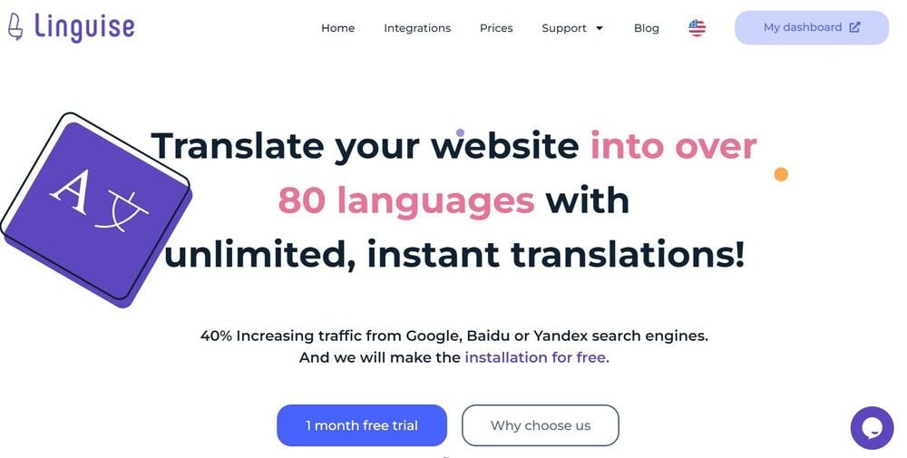 Lingwise translation services logo, A blue square with white triangle