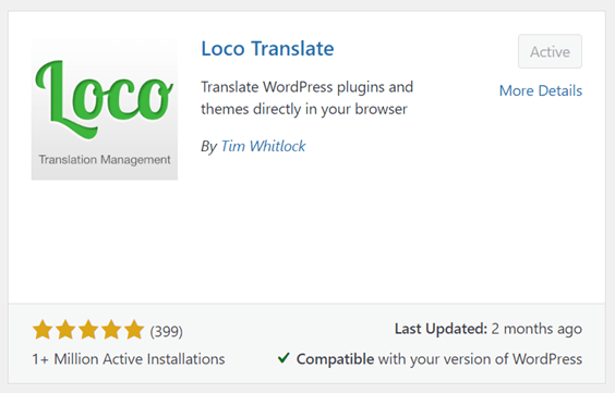 Loco Translate plugin logo, a popular tool for translating WordPress themes and plugins.