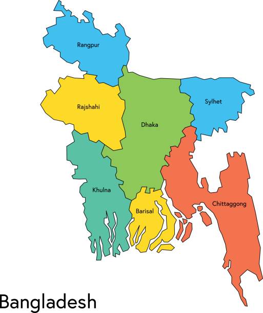 Map of Bangladesh regions