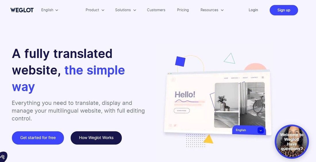 A multilingual website with translation management