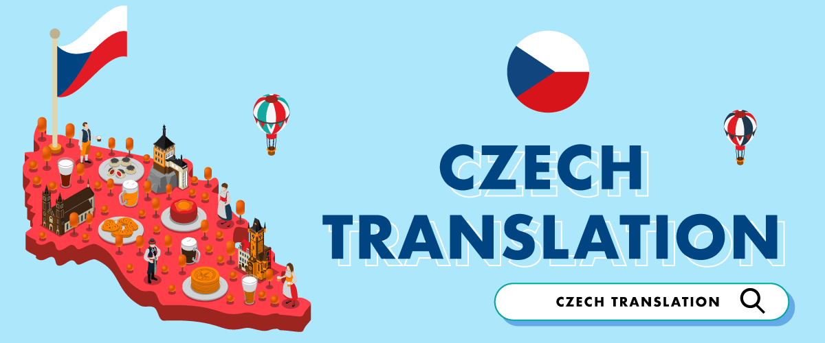 Logo for Czech translation services