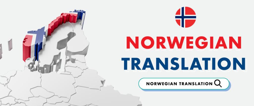Logotipo de tradução norueguês com fundo preto