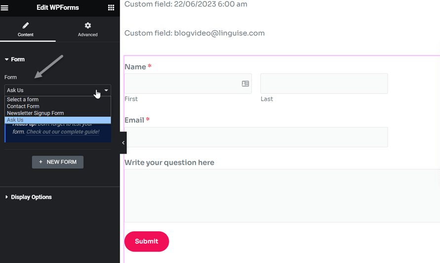 Uma captura de tela escura de uma interface de site com várias seções