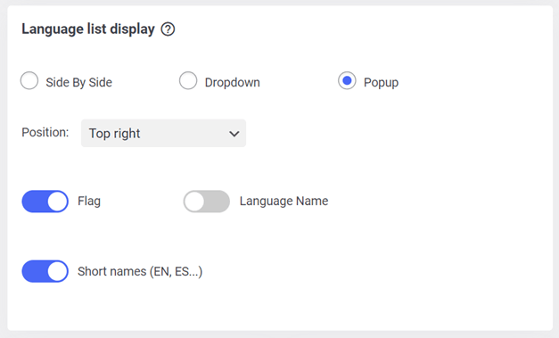 screenshot of English biography settings page