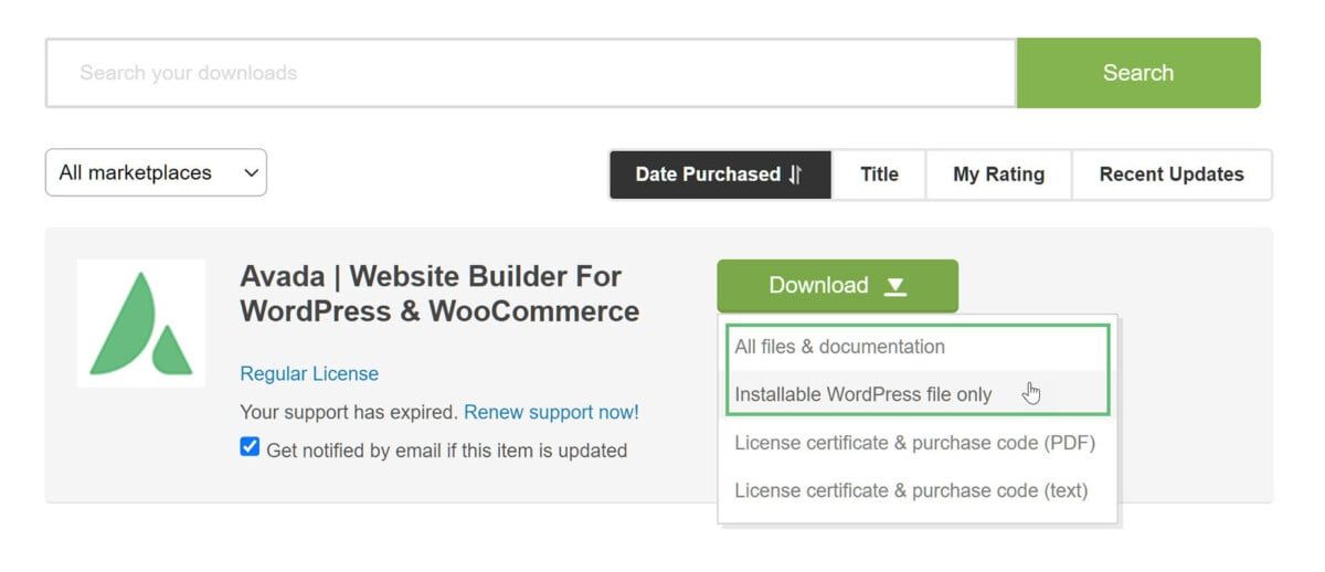 Avada Website Builder for WordPress and WooCommerce, a popular website builder.