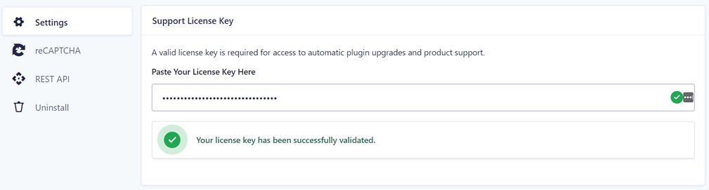 Página de configurações da conta, interface em modo escuro