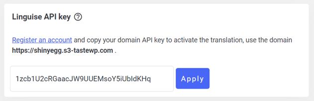 Logging API Keys screenshot