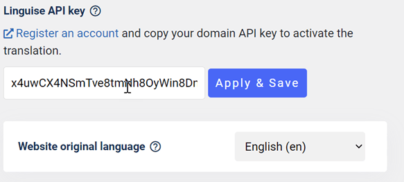 Enter API key to activate license