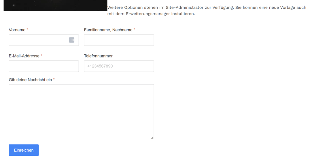 A dark gray background of a website
