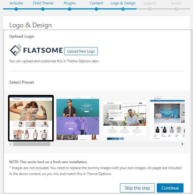 Página de upload de design de logotipo com exemplos