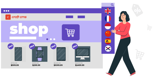 ecommerce shop mobile interface. Online shopping