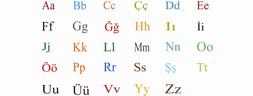 Colorful alphabet letters, multicolored abc, letters in various colors