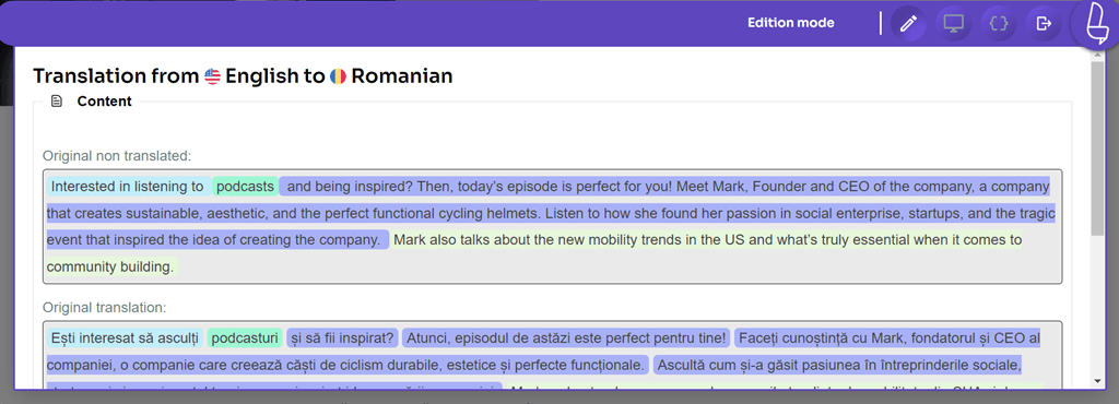 Uma captura de tela de uma página da web com texto desfocado.