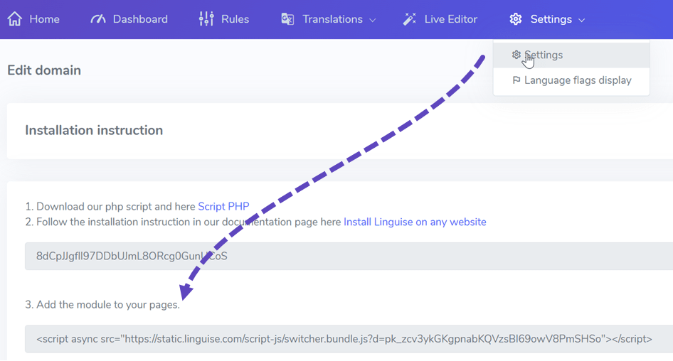 A graph illustrating steps to install a module. The graph shows a blue dotted line going up.