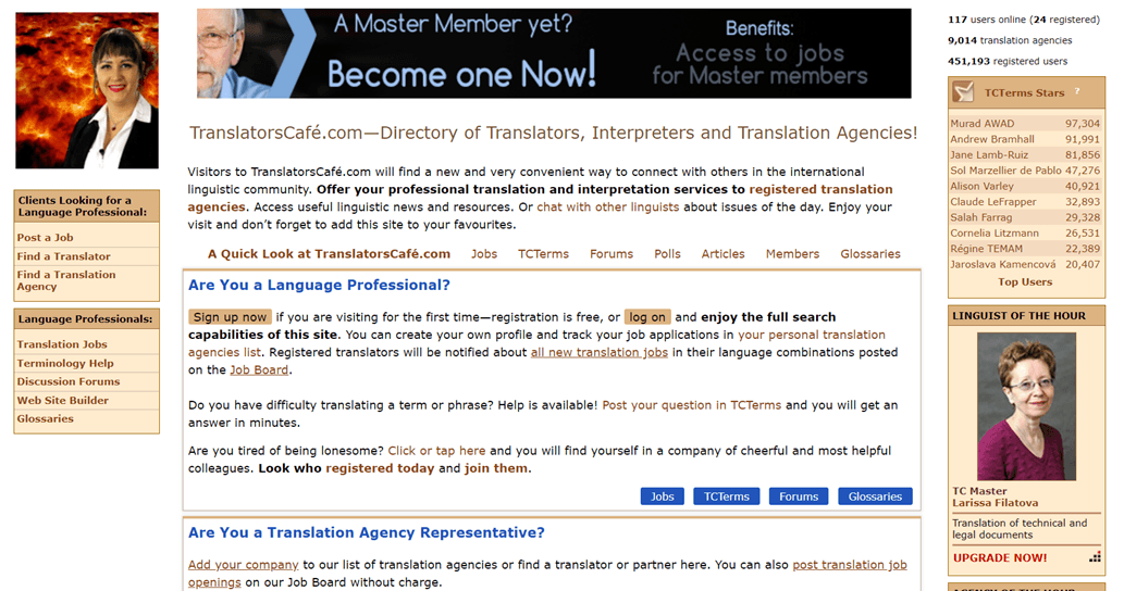 TranslatorsCafé membership benefits