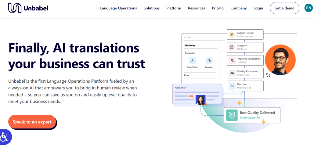 Infographic of AI translation tools