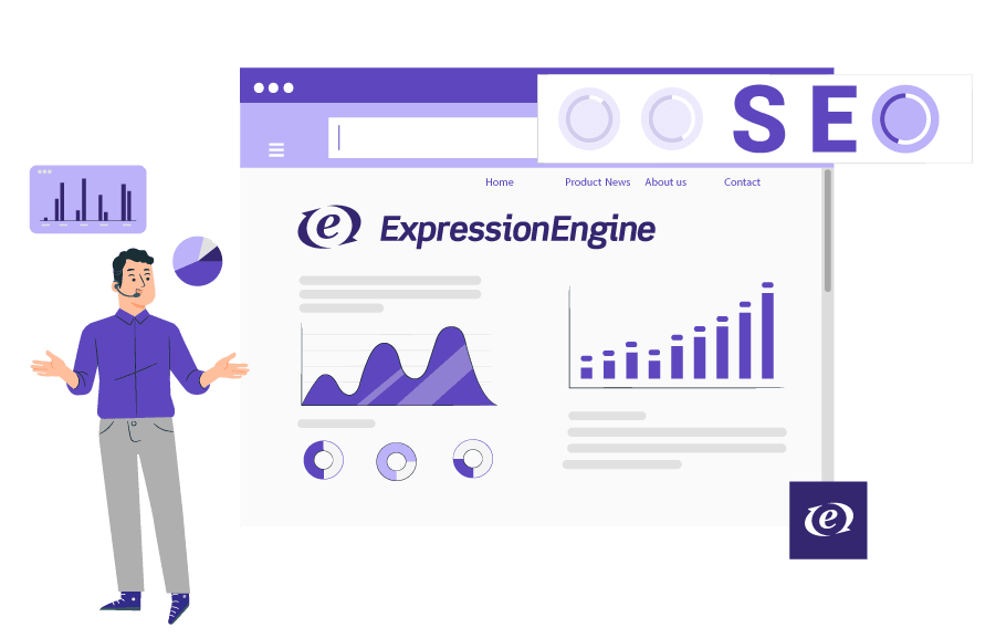 SEO graph and ExpressionEngine logo