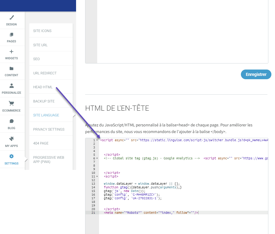 A screenshot of a code editor with HTML code