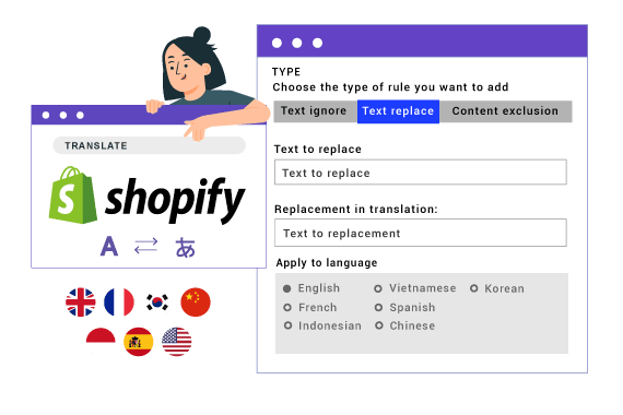 Customizing Shopify store interface, translation options