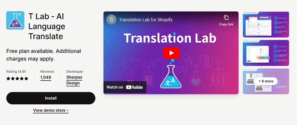 Translation Lab screenshot.