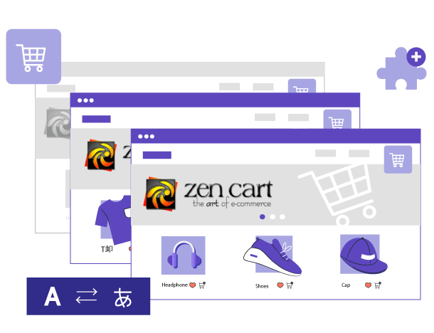 ecommerce website design, zen cart