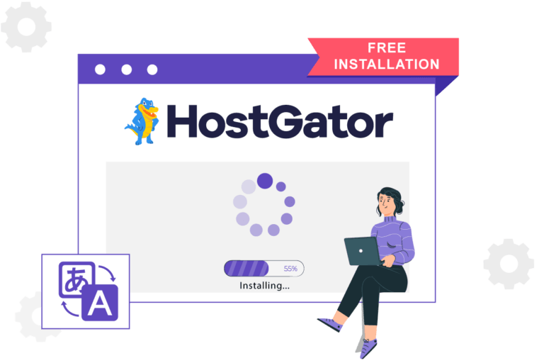 HostGator website with free installation offer. Get started now.