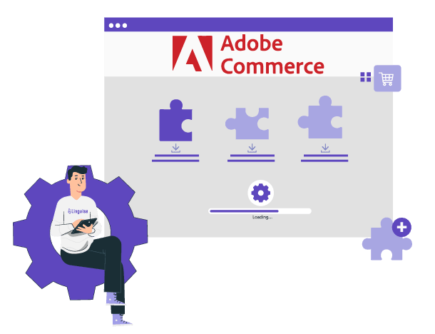 Infographic showing Adobe Commerce puzzle pieces