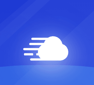 Cloud icon with speed lines indicating fast storage
