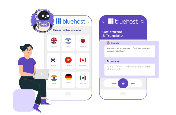Bluehost web hosting illustration