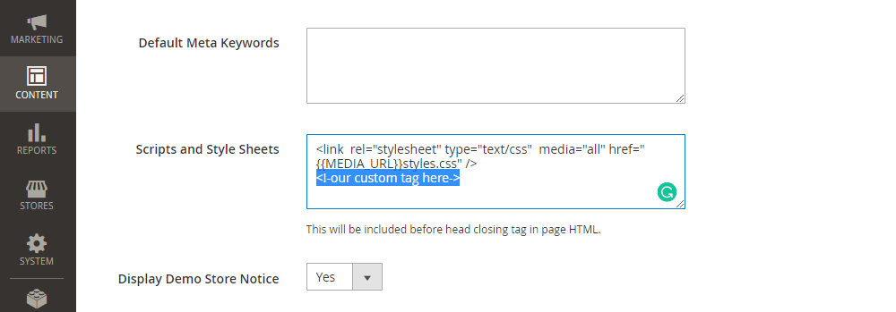 Screenshot of default white reply field