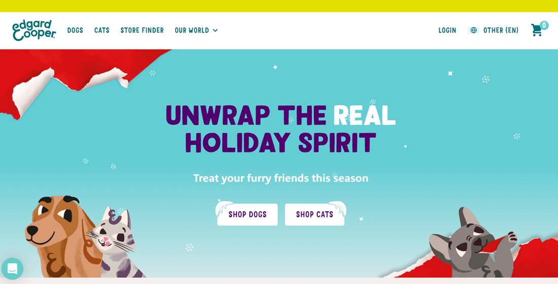 Black and white holiday advertisement with cartoon characters